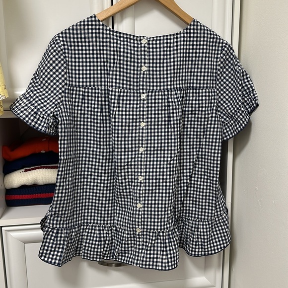 Sezane Alix gingham blouse - Picture 6 of 7